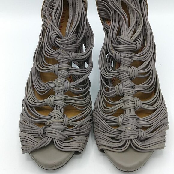 Gianni Bini Tan Taupe Open Toe Heels - 10M - Picture 1 of 15